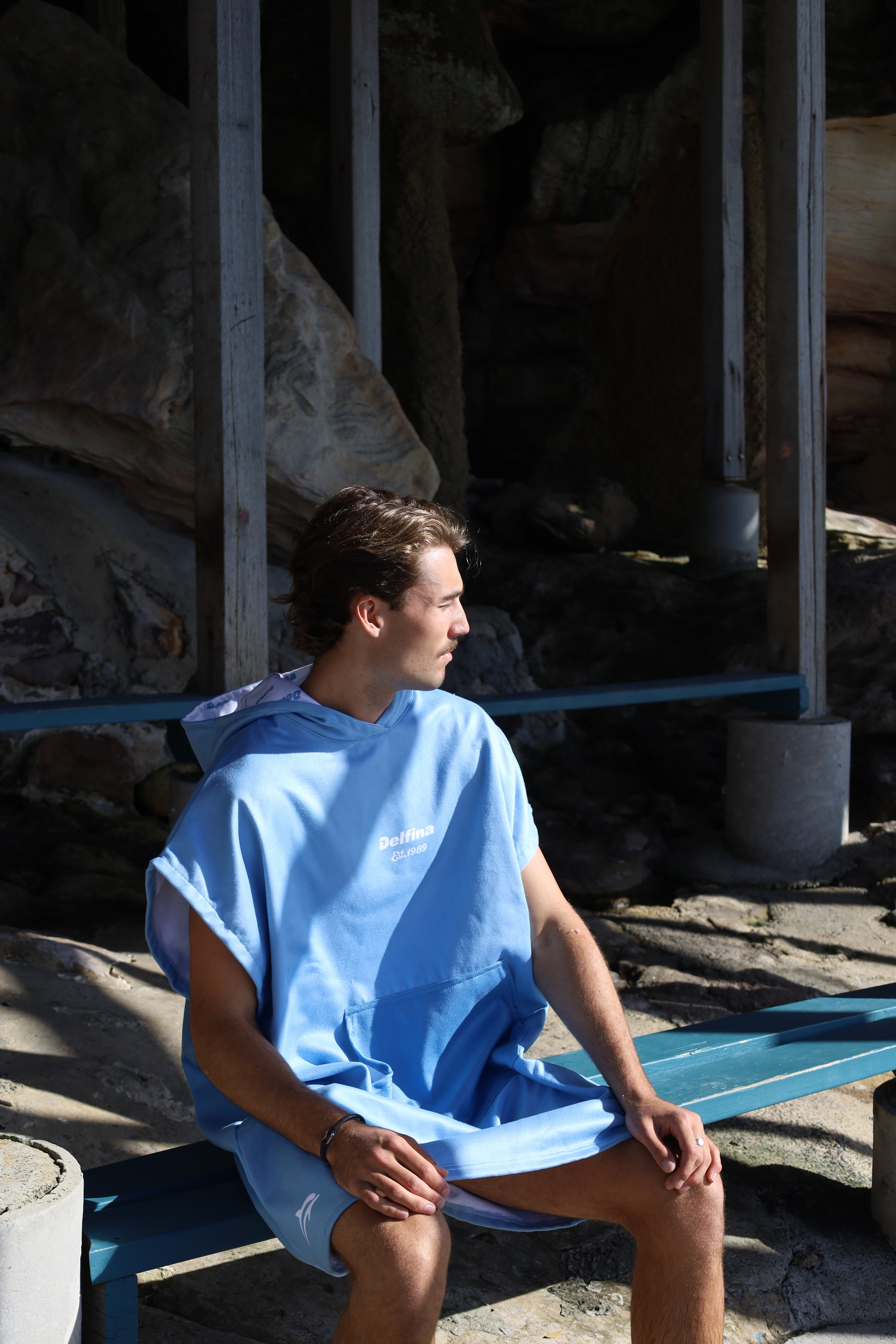 Blue Adult Hooded Towel