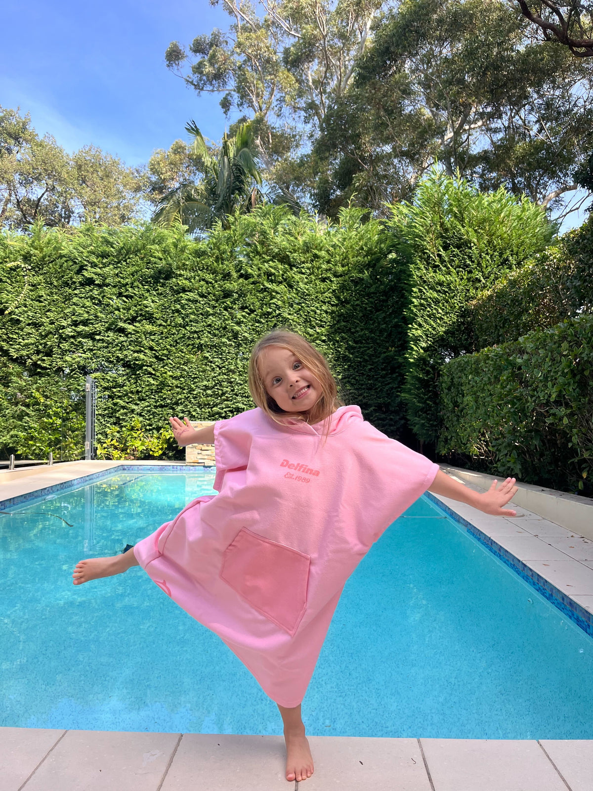 Pink Kids Hooded Towel