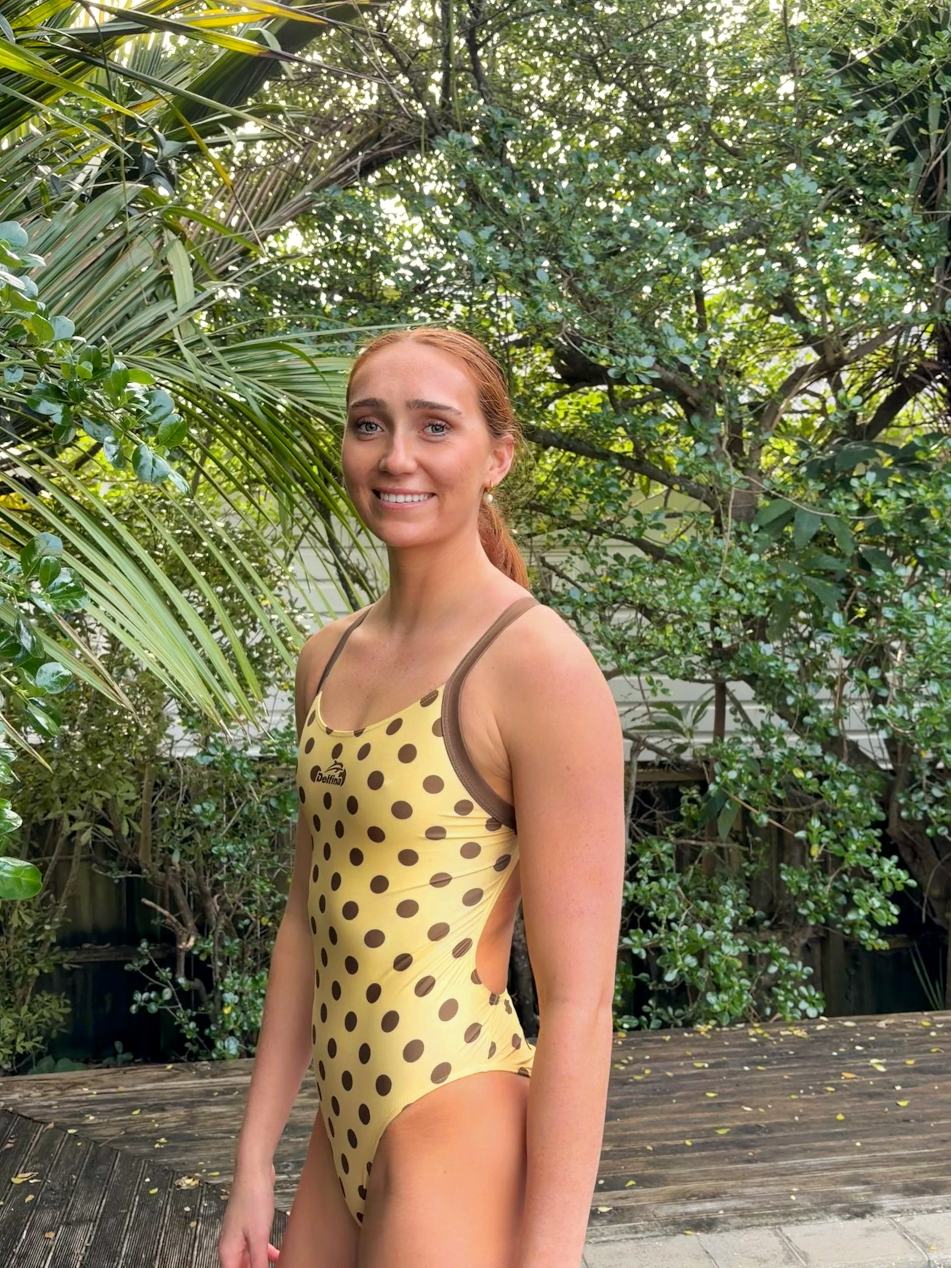Lemon Polka Dot Bronte One-Piece