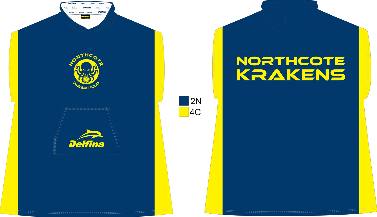 Northcote Krakens Hooded Towel