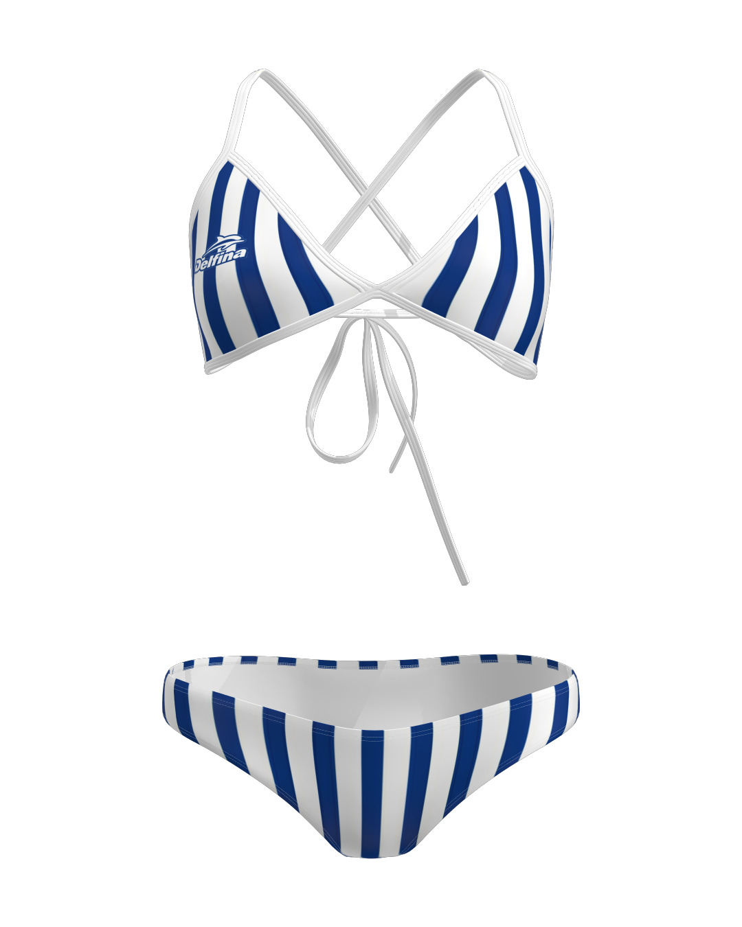 Sailor Stripes Tie-Back Bikini Top