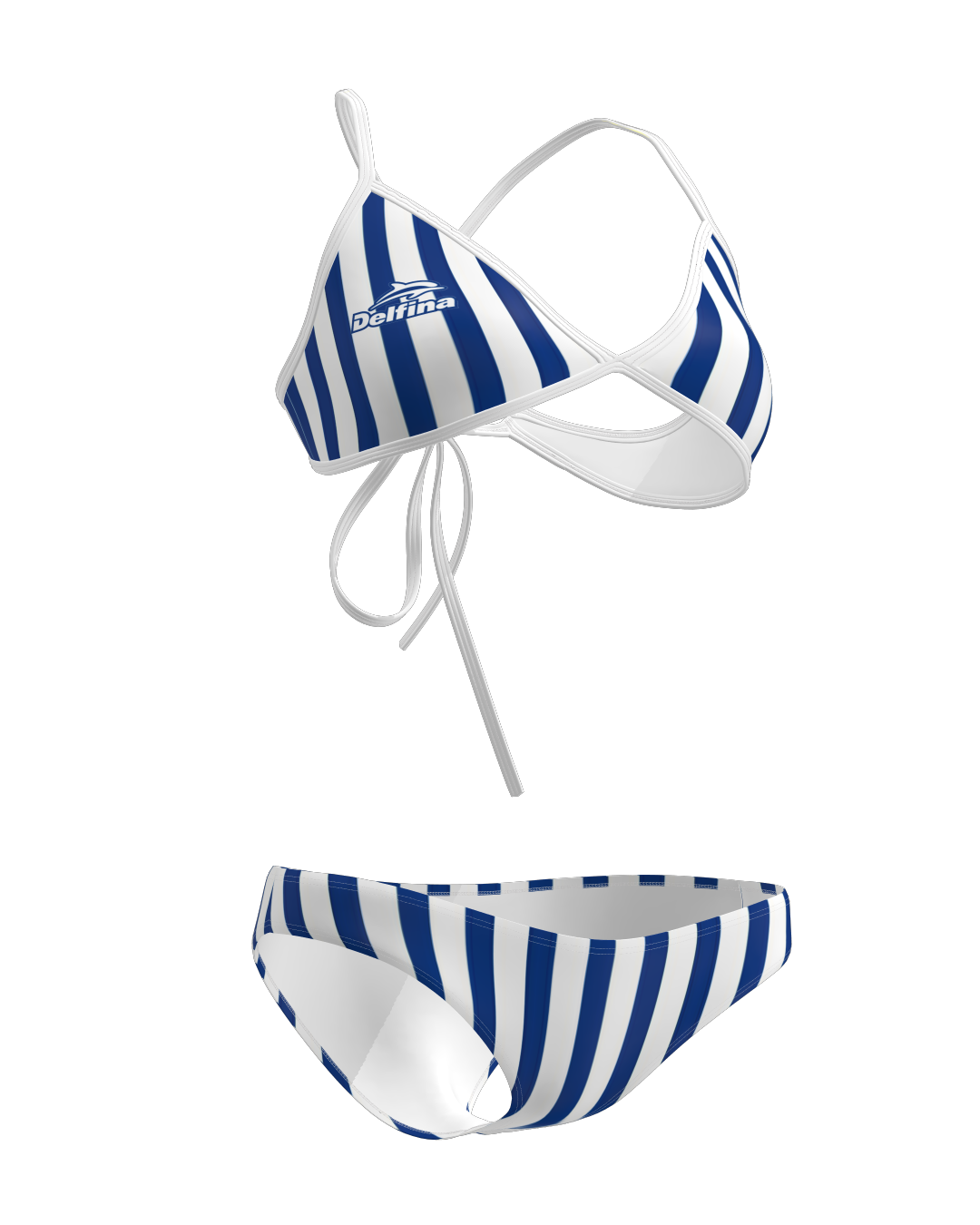 Sailor Stripes Tie-Back Bikini Top