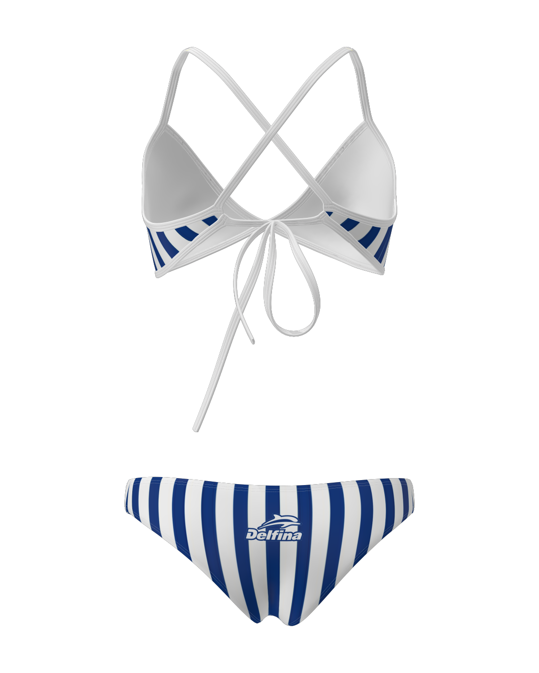 Sailor Stripes Tie-Back Bikini Top