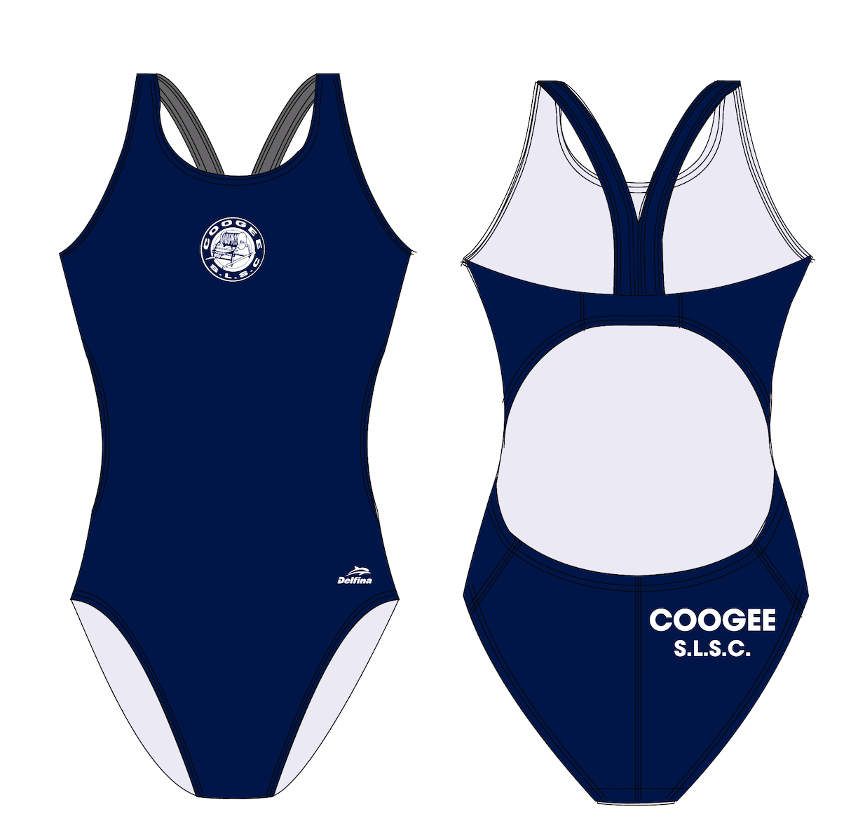 Coogee SLSC Navy Bladeback Swimsuit