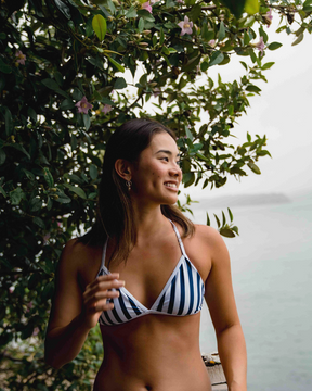 Sailor Stripes Tie-Back Bikini Top