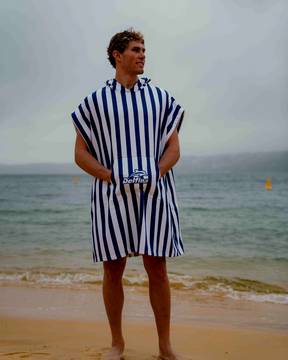 Sailor Stripes Adult Hooded Towel