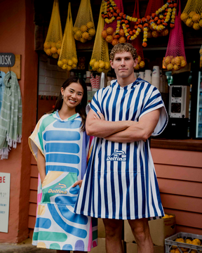 Sailor Stripes Adult Hooded Towel