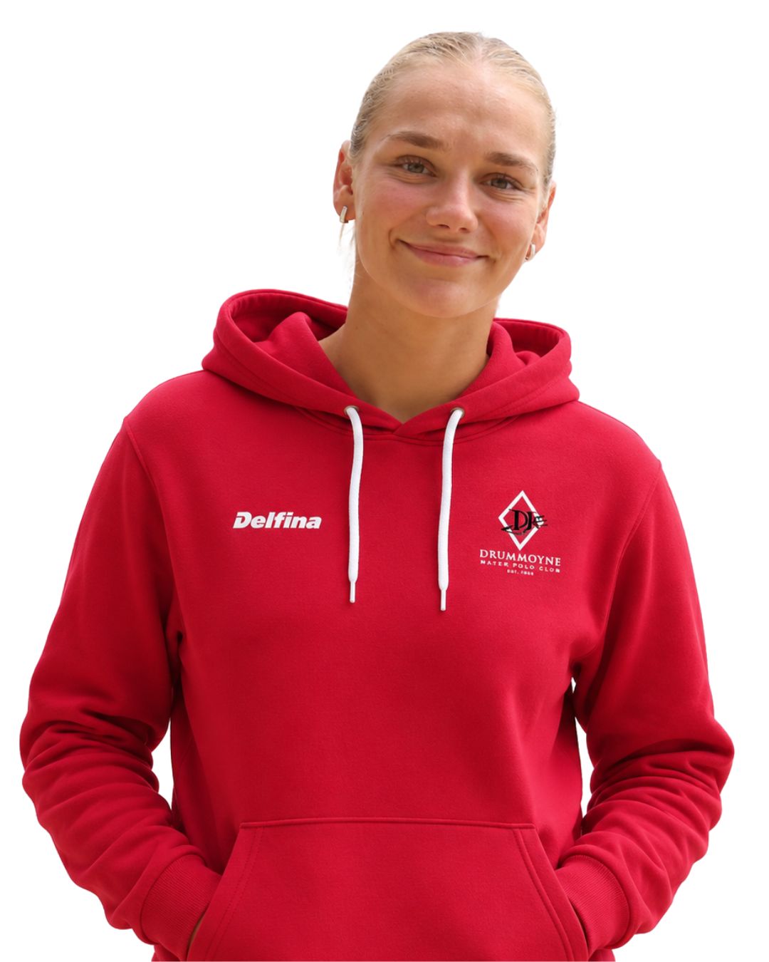 Drummoyne WP Cotton Hoodie - Red