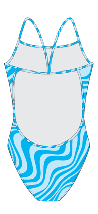 Dark & Light Blue Candy Shop Classic Swim Suit