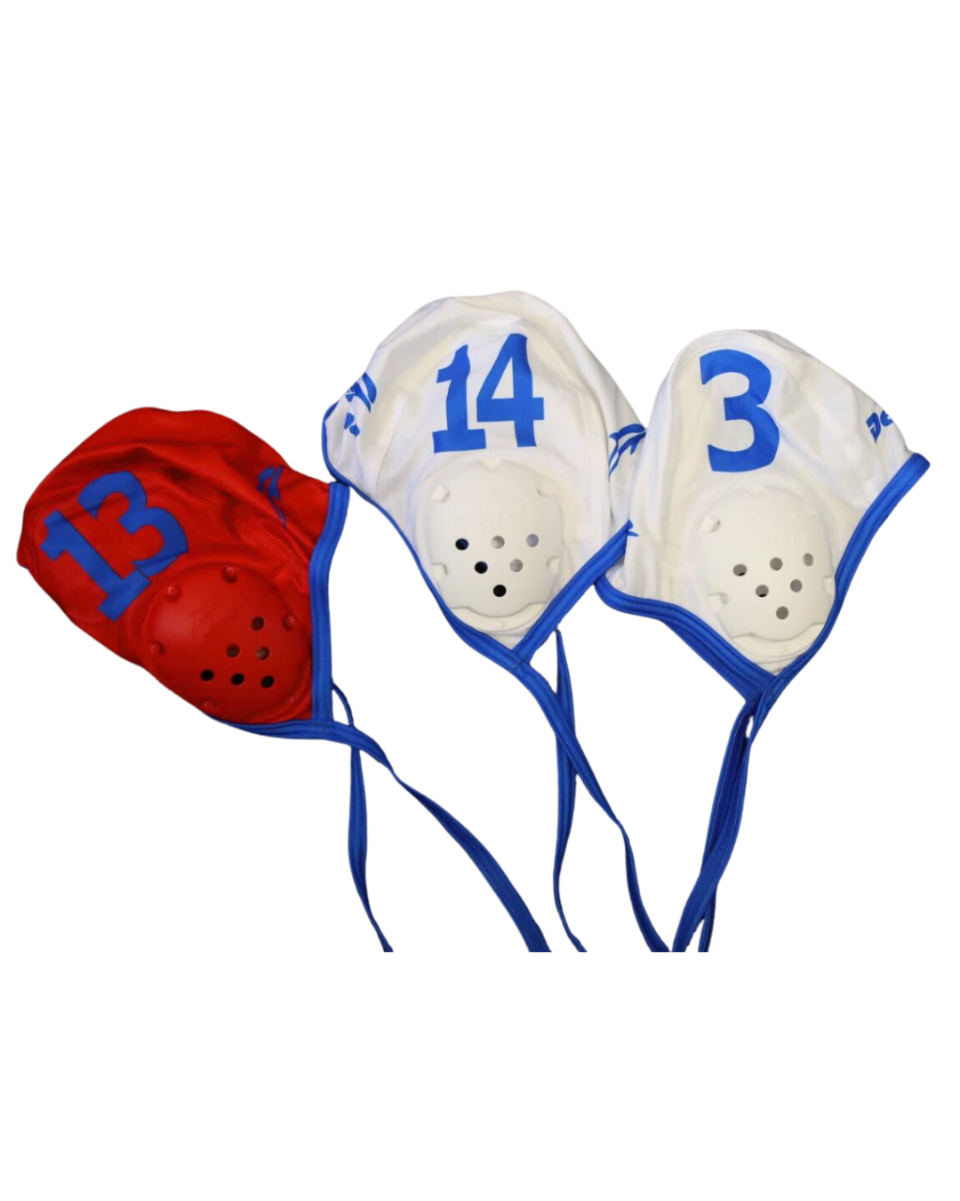 Blue and White Water Polo Caps