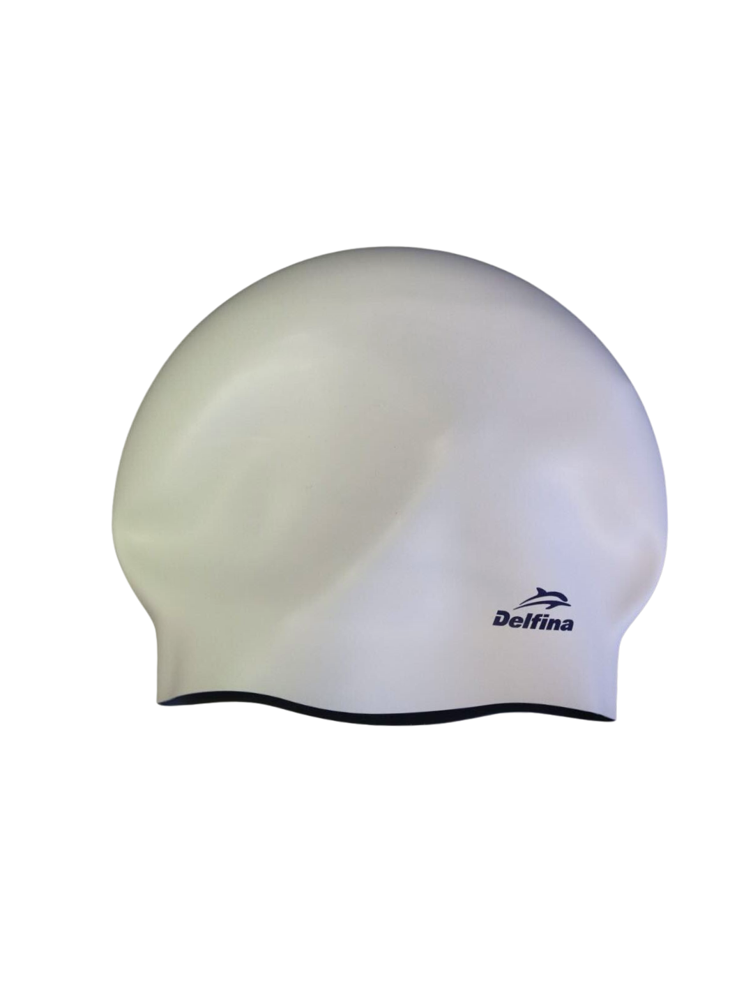 Navy & White Reversible Silicone Swim Cap
