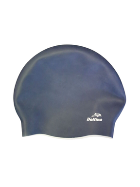 Navy & White Reversible Silicone Swim Cap