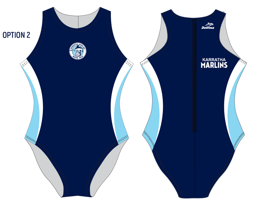 Karratha Marlins Plain Water Polo Female Catsuit