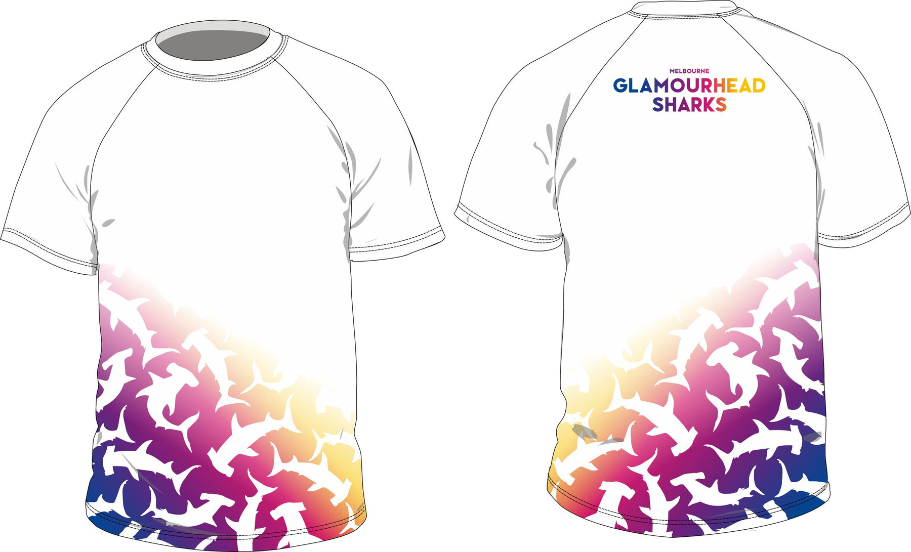 Glamourhead Sharks Hoodie Men's Active Shirt