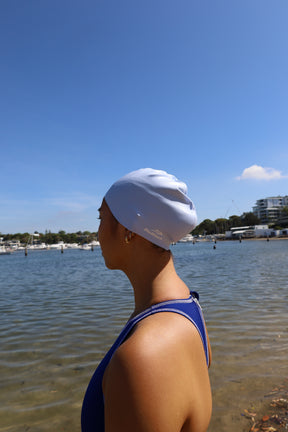 Delfina Block Silicone Swim Cap
