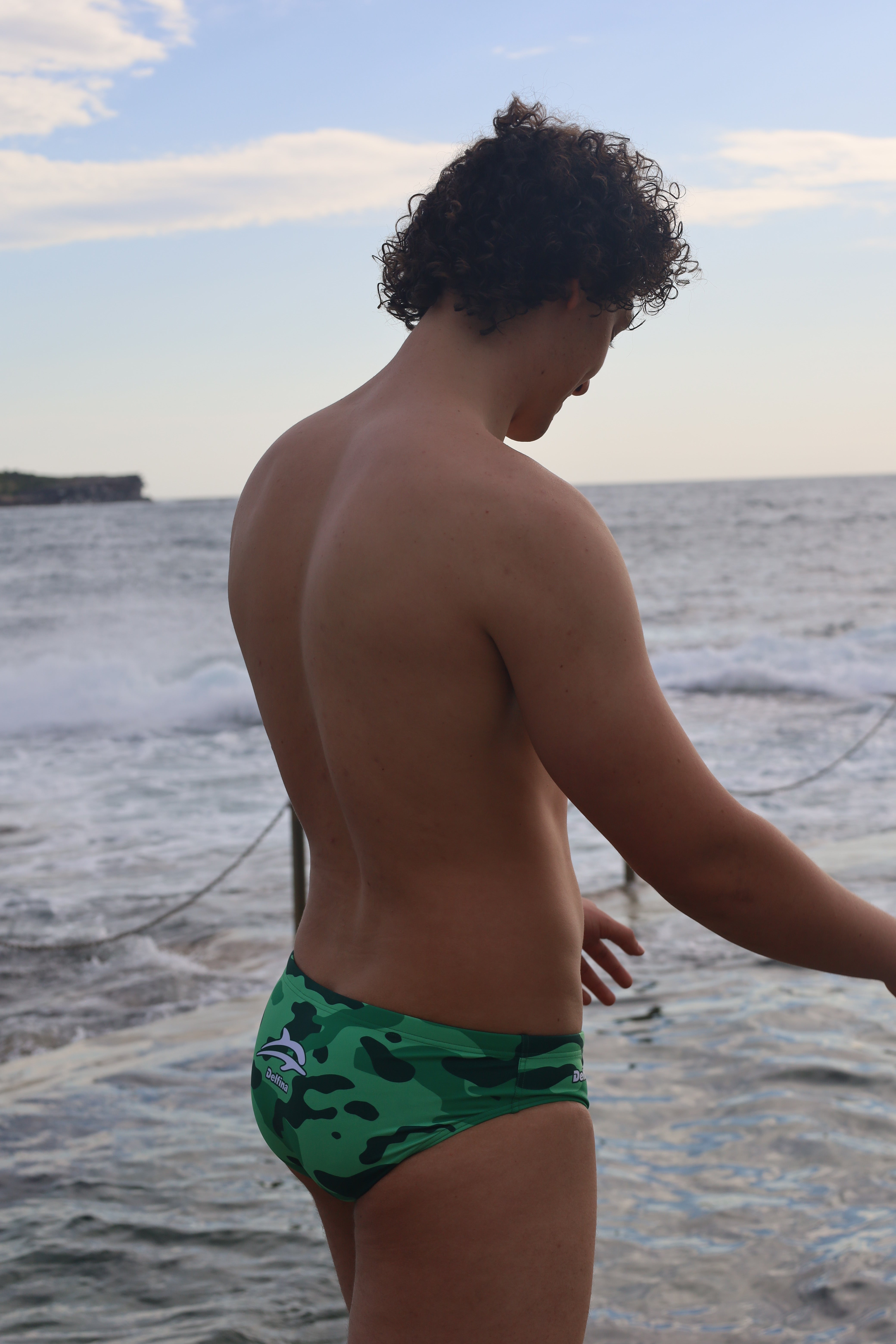 Green Camo Water Polo Brief