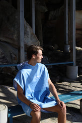 Blue Adult Hooded Towel