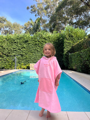 Pink Kids Hooded Towel