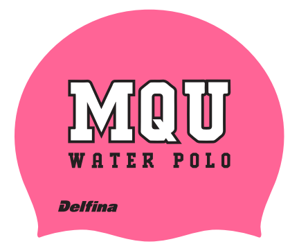 Macquarie Uni PInk Silicone Swim Cap