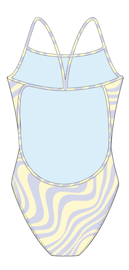 Purple & Yellow Candy Shop Classic Swim Suit