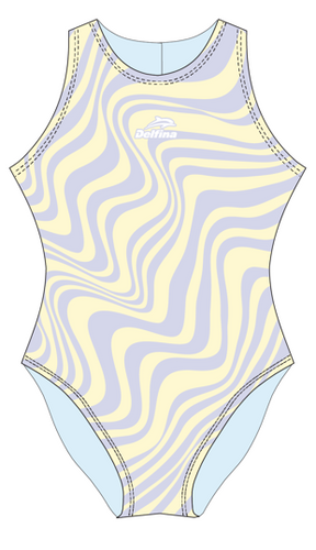Purple & Yellow Candy Shop Water Polo Suit