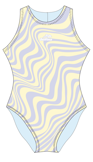 Purple & Yellow Candy Shop Water Polo Suit