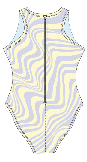 Purple & Yellow Candy Shop Water Polo Suit