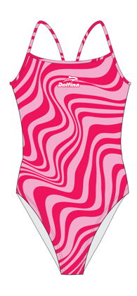 Red & Pink Candy Shop Classic Swim Suit