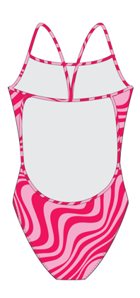 Red & Pink Candy Shop Classic Swim Suit