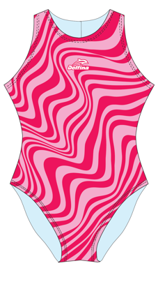 Red & Pink Candy Shop Water Polo Suit