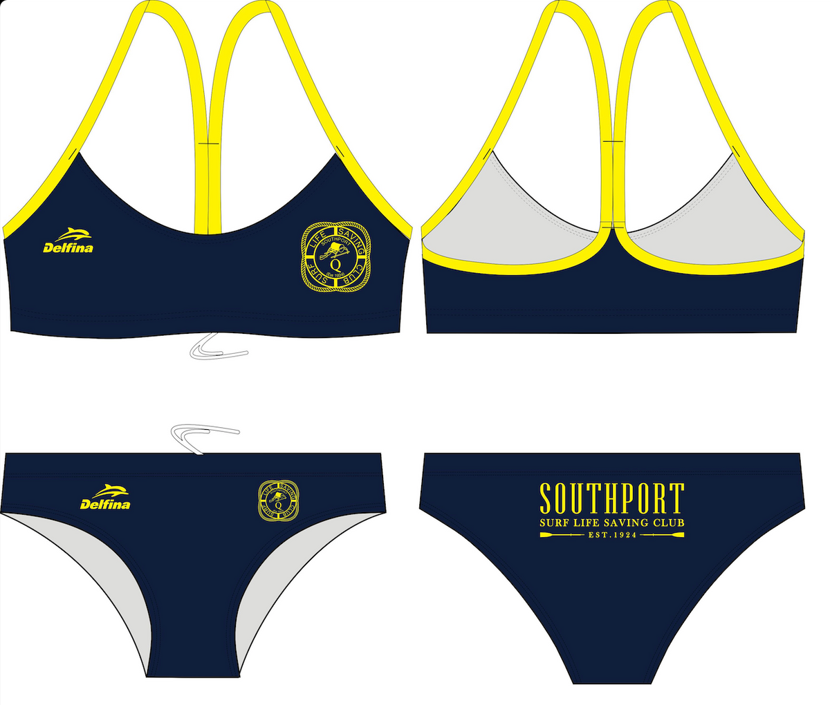 Southport SLSC Two Piece Swimmers – sold as separates.
