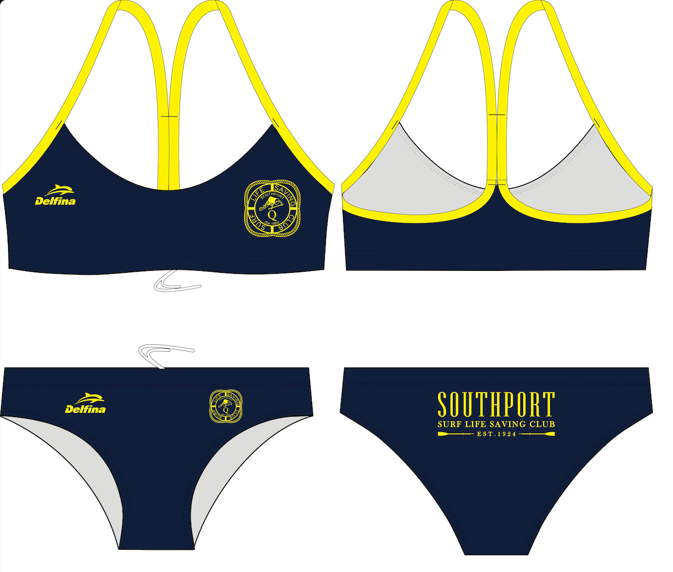 Southport SLSC Two Piece Swimmers – sold as separates.