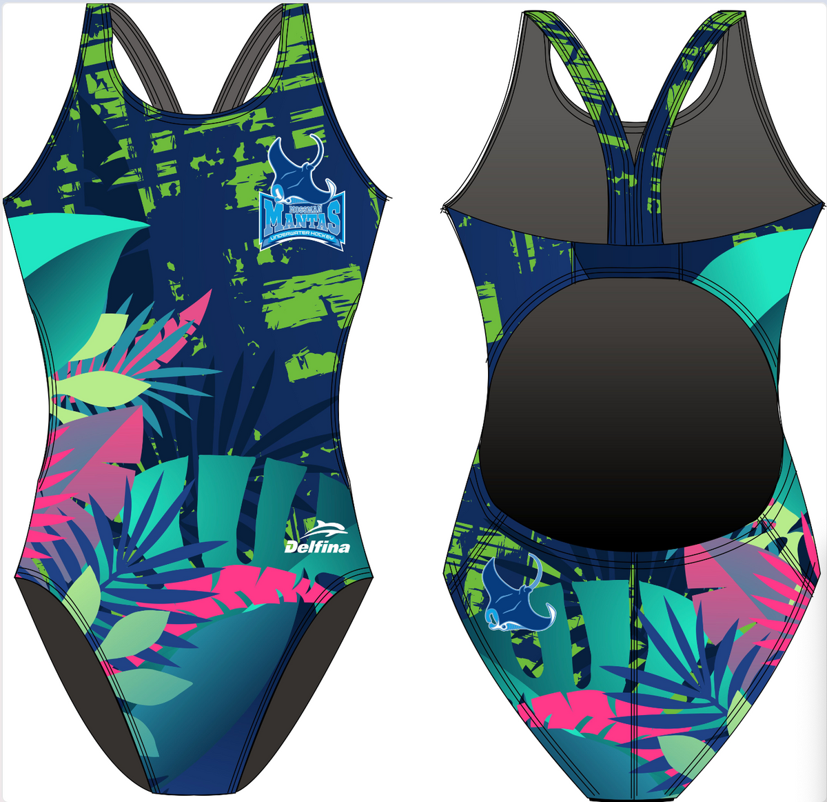 Mossman Mantas UWH Female Blade back Suit