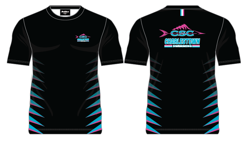 Charlestown Swimming Club Active Tee Black
