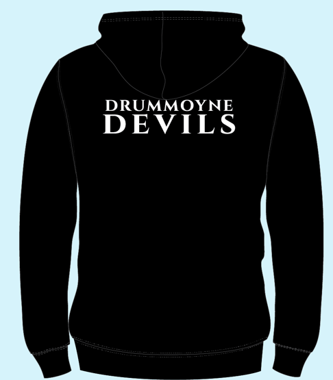 Drummoyne WP Cotton Hoodie - Black