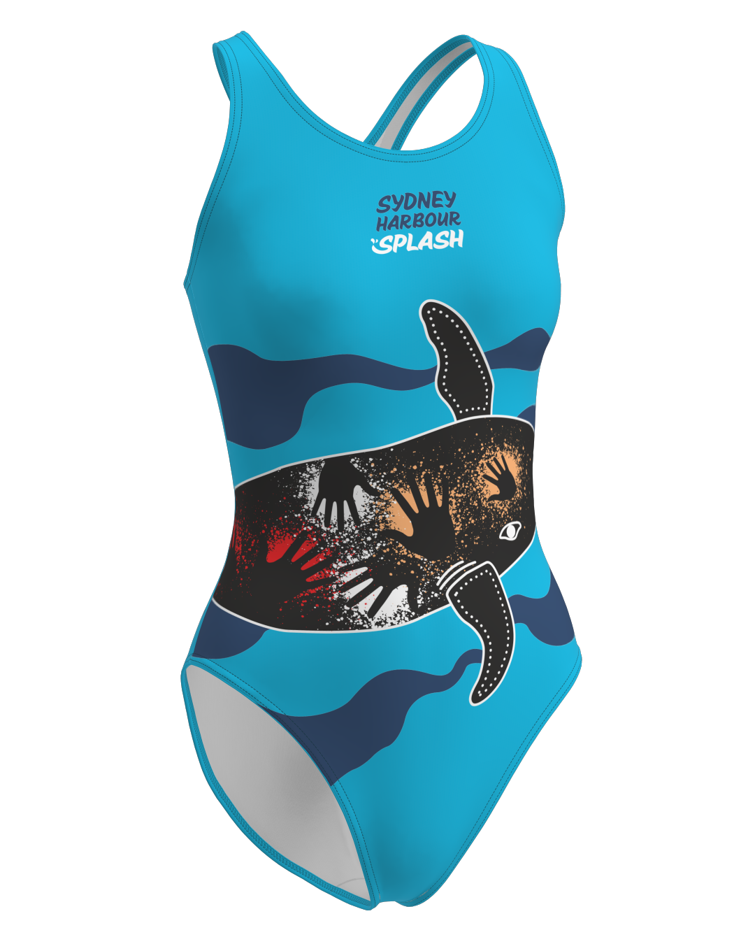 Sydney Harbour Splash: Female X-back One-Piece