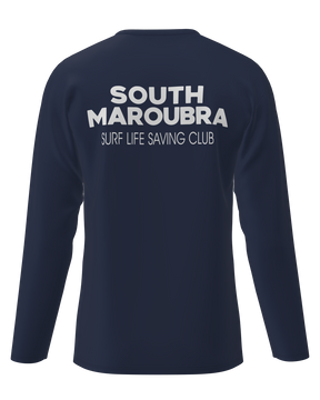 South Maroubra SLSC Long Sleeve Cotton shirt - V- Neck