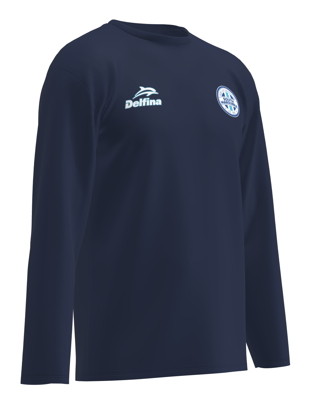 South Maroubra SLSC Long Sleeve Cotton shirt -Crew Neck