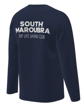 South Maroubra SLSC Long Sleeve Cotton shirt -Crew Neck