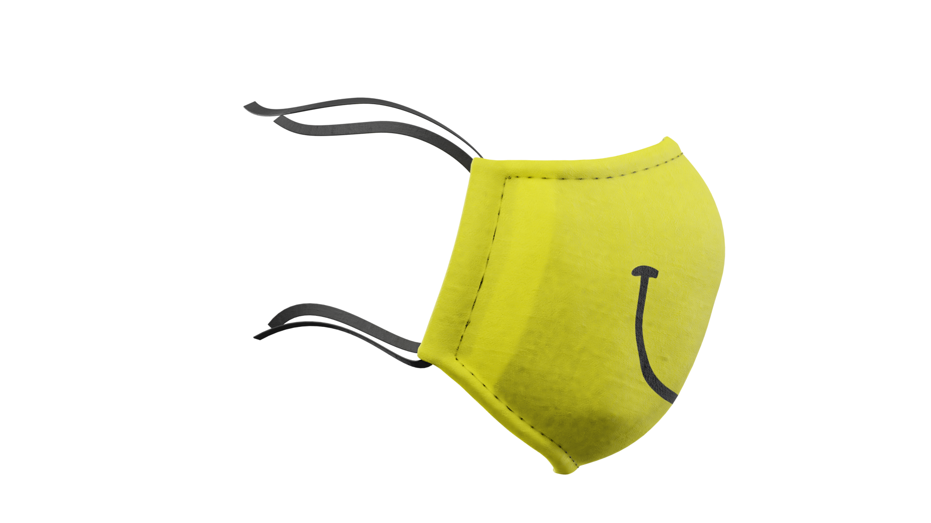 Yellow Smiley Washable Face Mask
