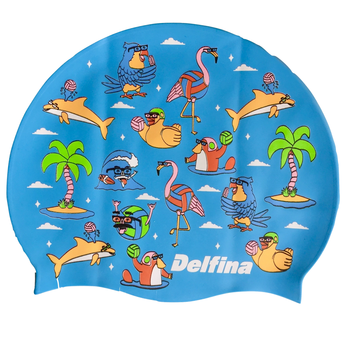 Pool Party Silicone Swim Cap 
