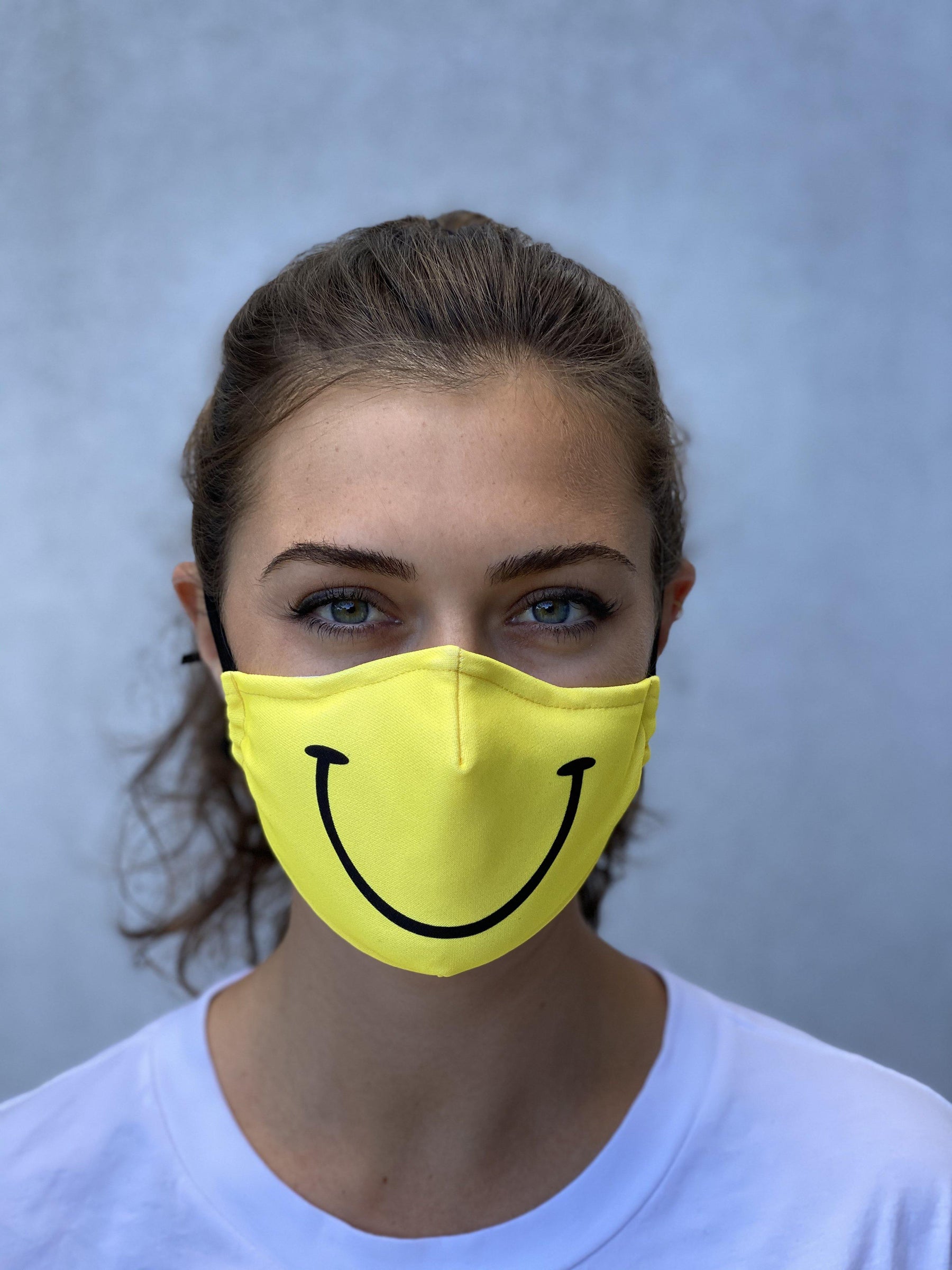 Yellow Smiley Washable Face Mask