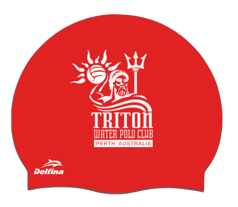 Triton Red Silicone Swim Cap