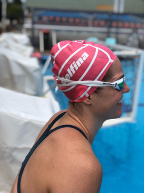 yellow silicone swim cap