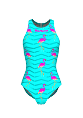 womens flamingo one-piece swimsuit
