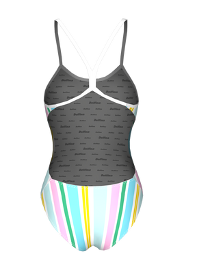 Striped One Piece | Rainbow Striped One Piece | Colorful Striped One Piece Swimsuit |  Striped One Piece Bathing Suit | Striped One Piece Swimwear