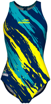 Striped Female Water Polo Suit 2021