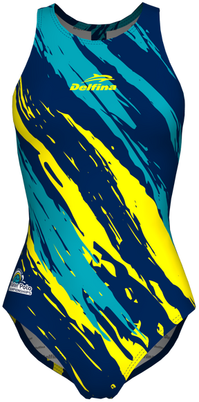 Striped Female Water Polo Suit 2021