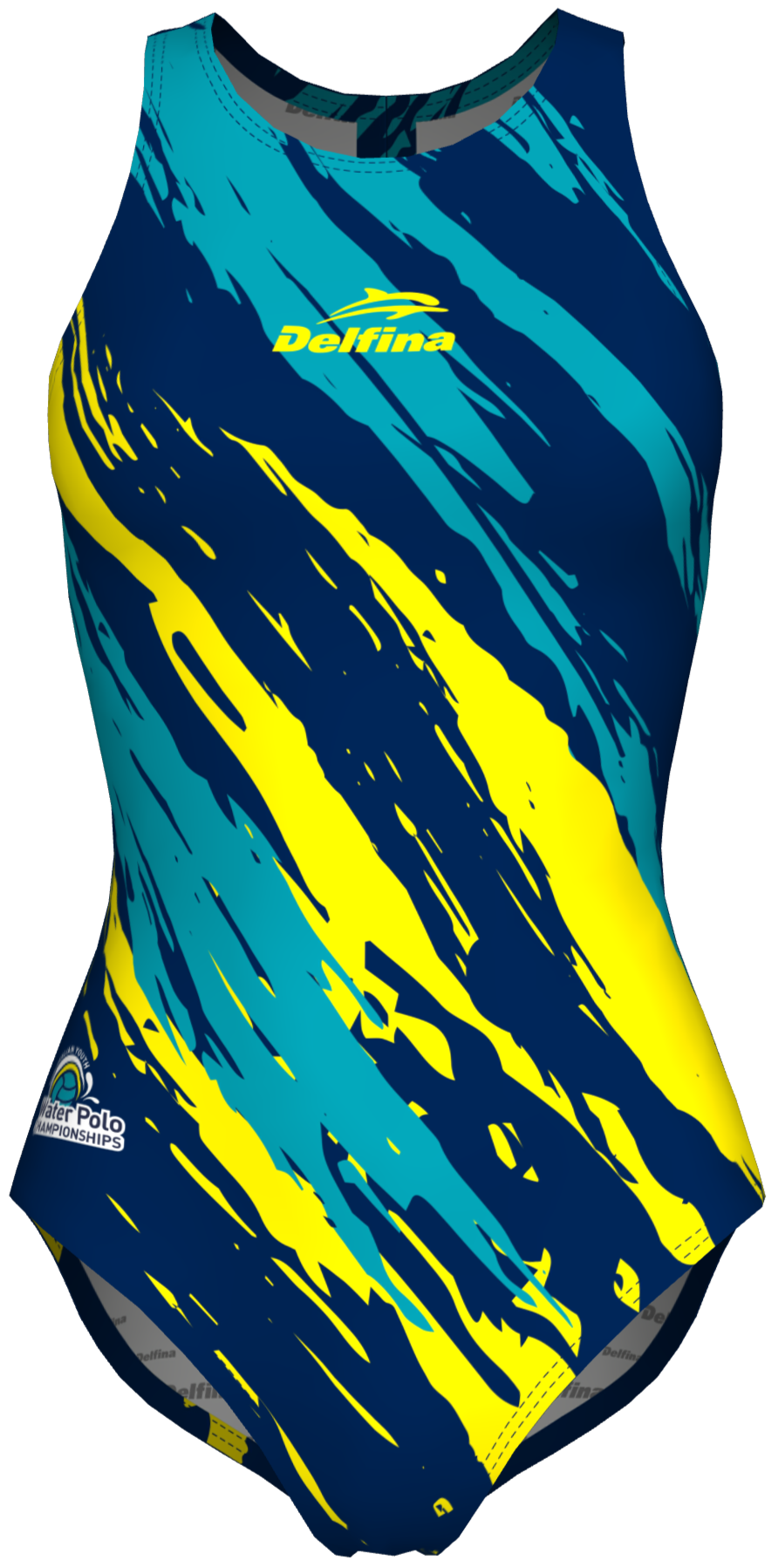 Striped Female Water Polo Suit 2021