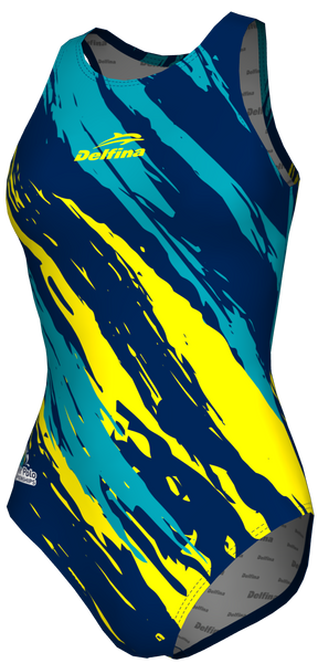 Striped Female Water Polo Suit 2021